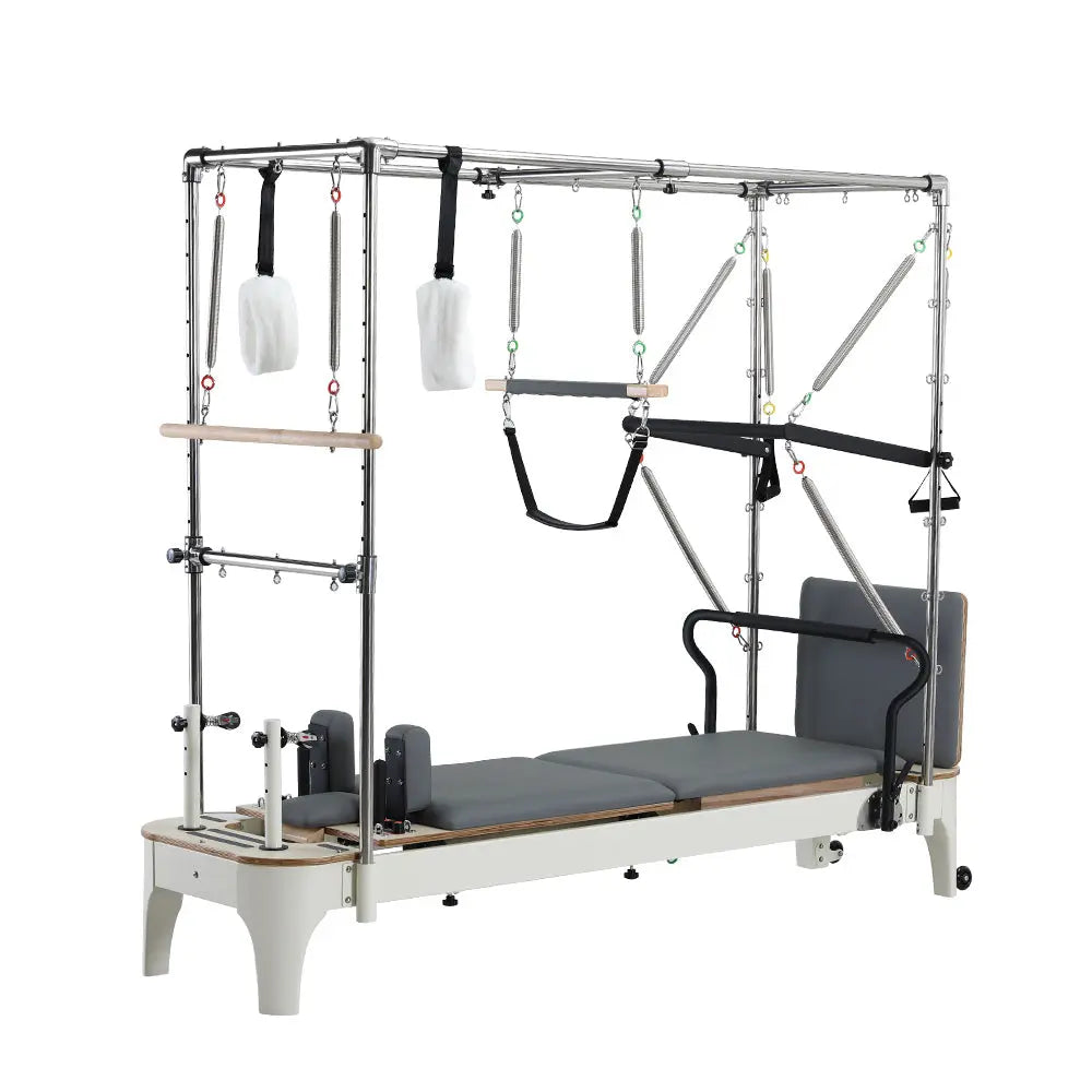 JMQ Fitness Multi-purpose foldable Steel frame Pilates Tables-Beige -  TRsports